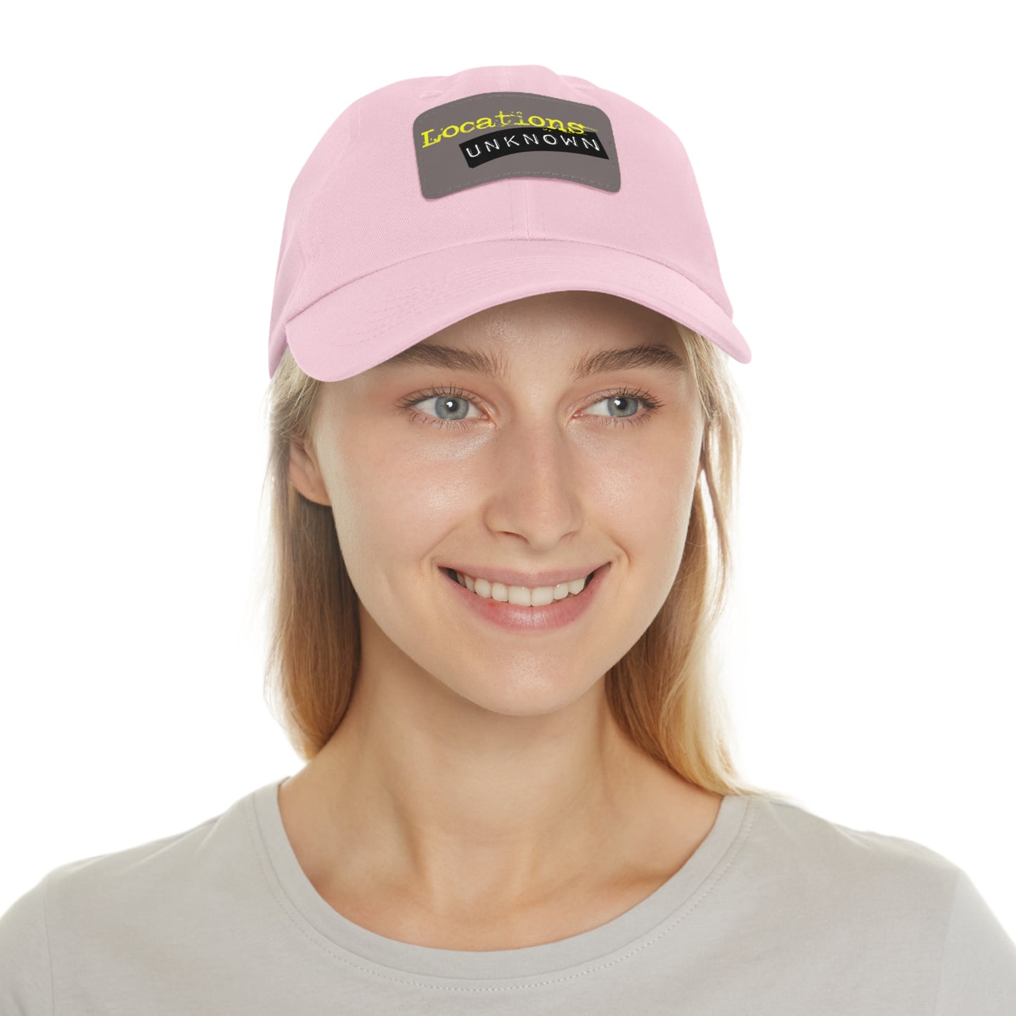 Dad Hat with Leather Rectangle Patch