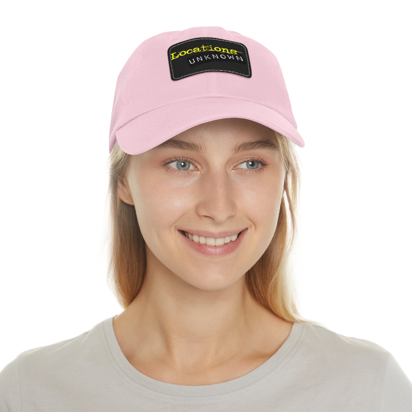 Dad Hat with Leather Rectangle Patch