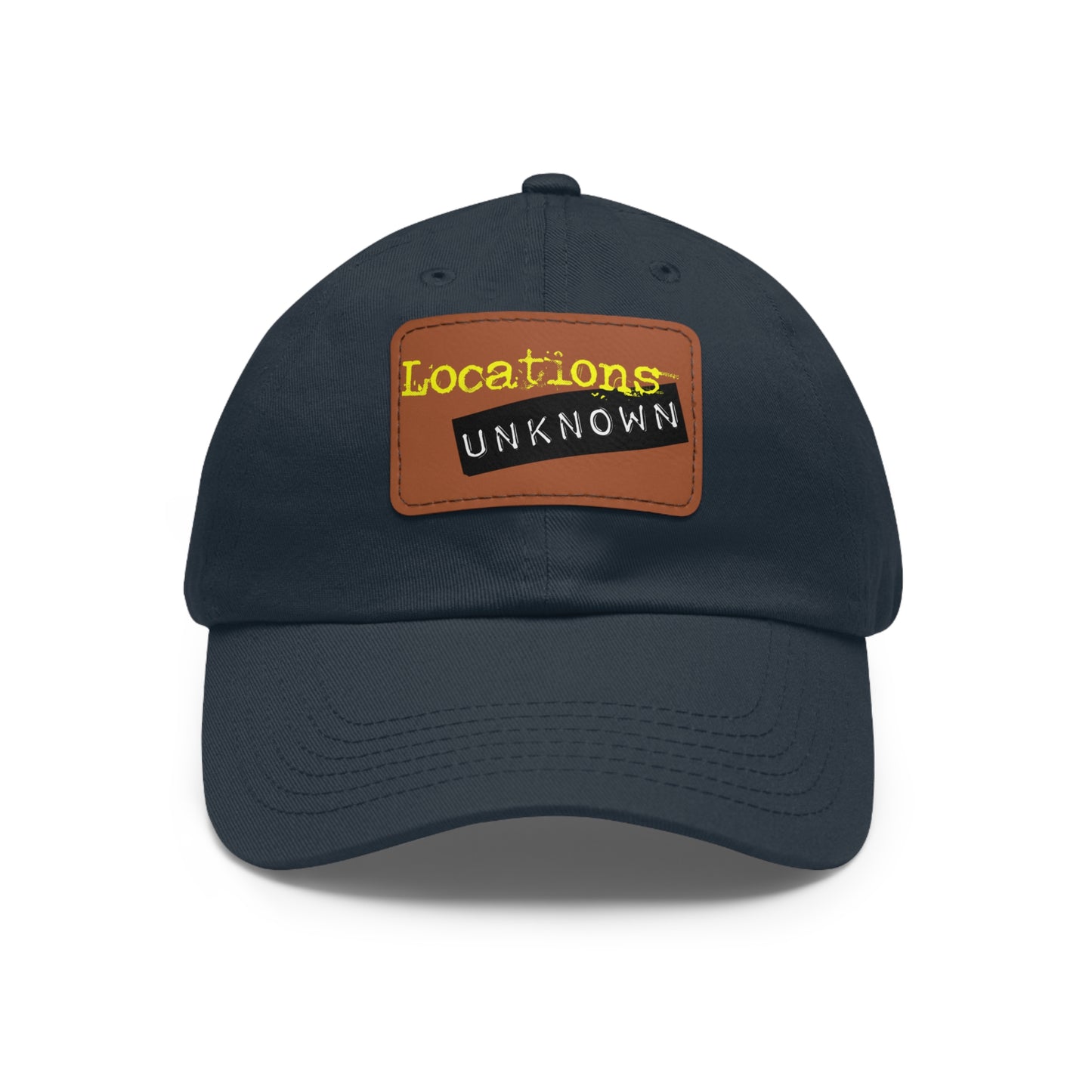 Dad Hat with Leather Rectangle Patch