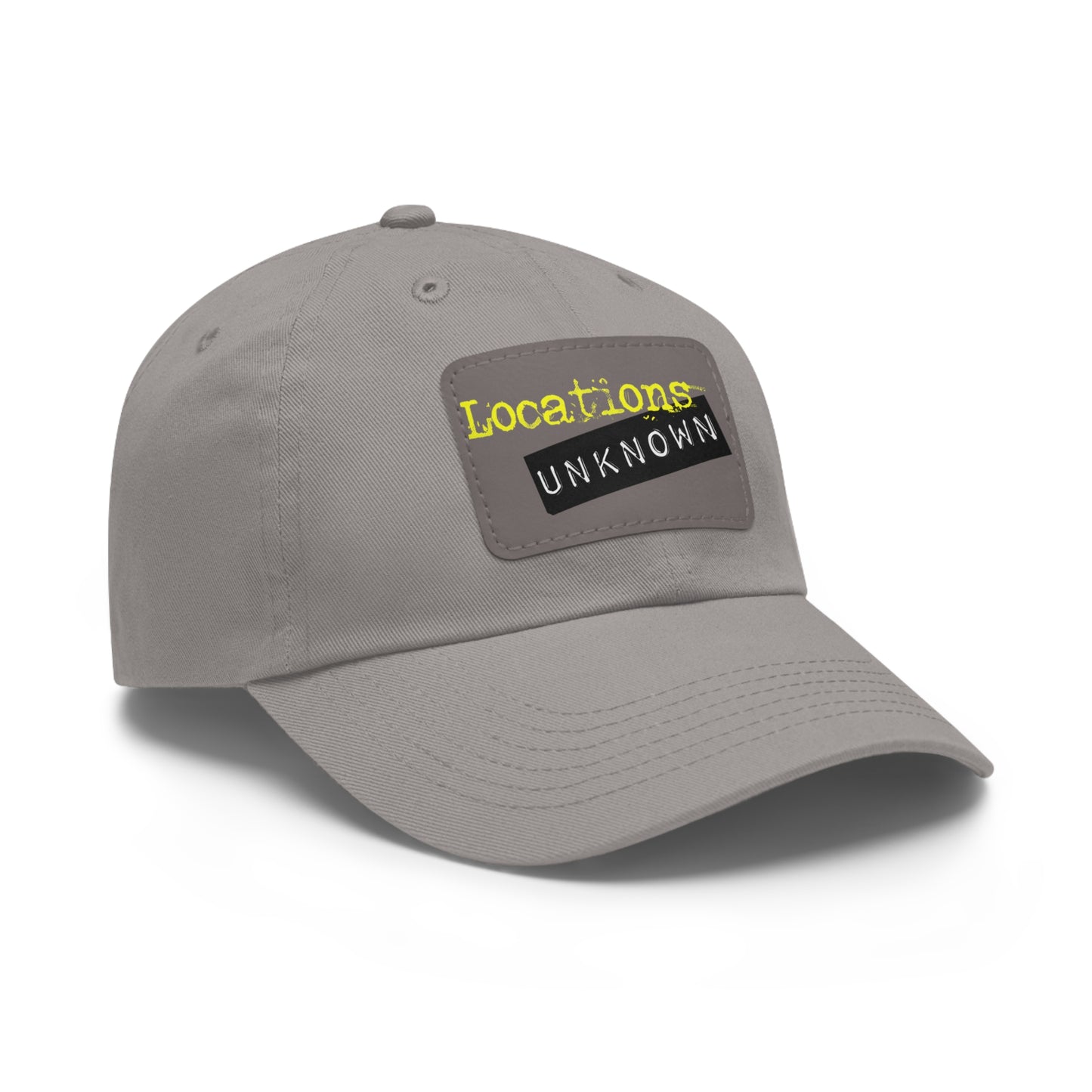 Dad Hat with Leather Rectangle Patch