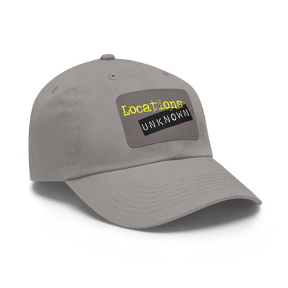 Dad Hat with Leather Rectangle Patch