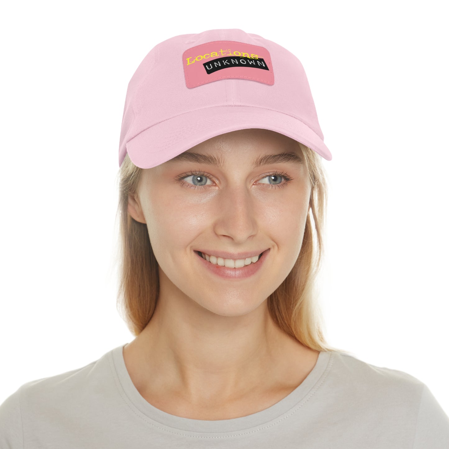 Dad Hat with Leather Rectangle Patch