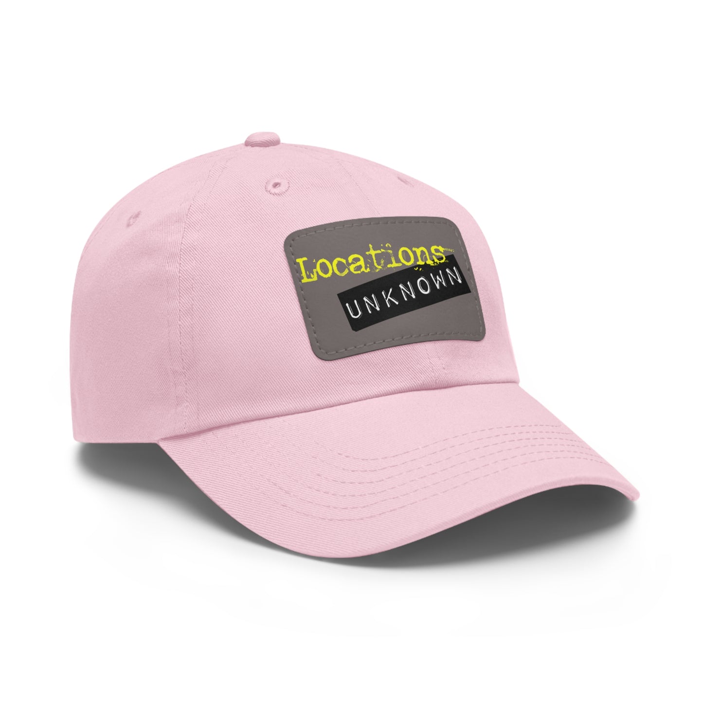 Dad Hat with Leather Rectangle Patch