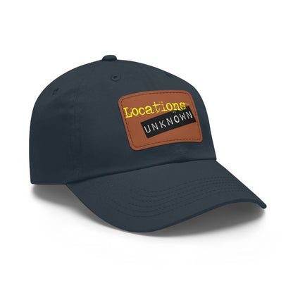 Dad Hat with Leather Rectangle Patch