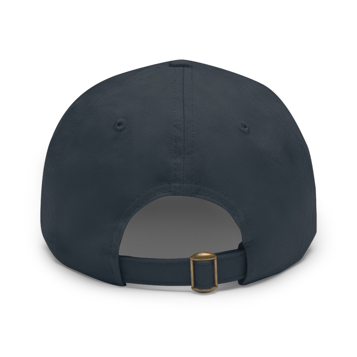 Dad Hat with Leather Rectangle Patch