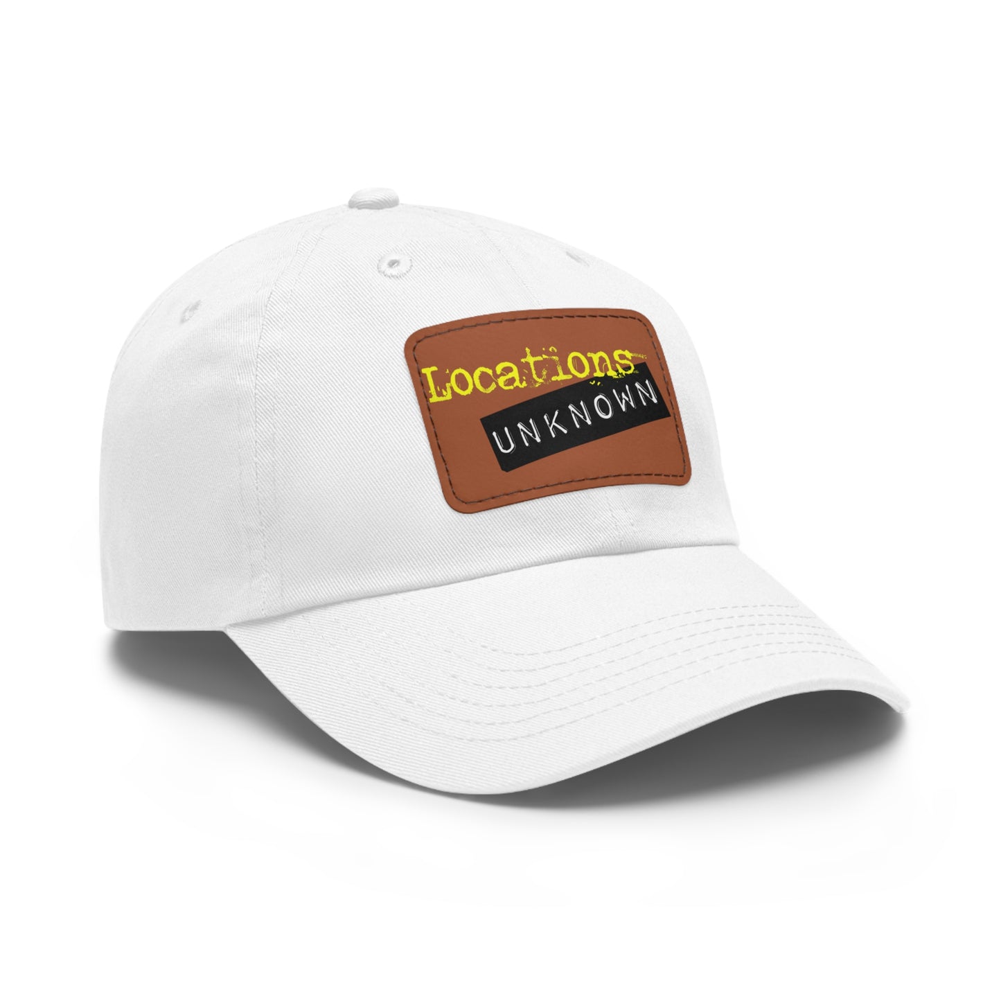 Dad Hat with Leather Rectangle Patch
