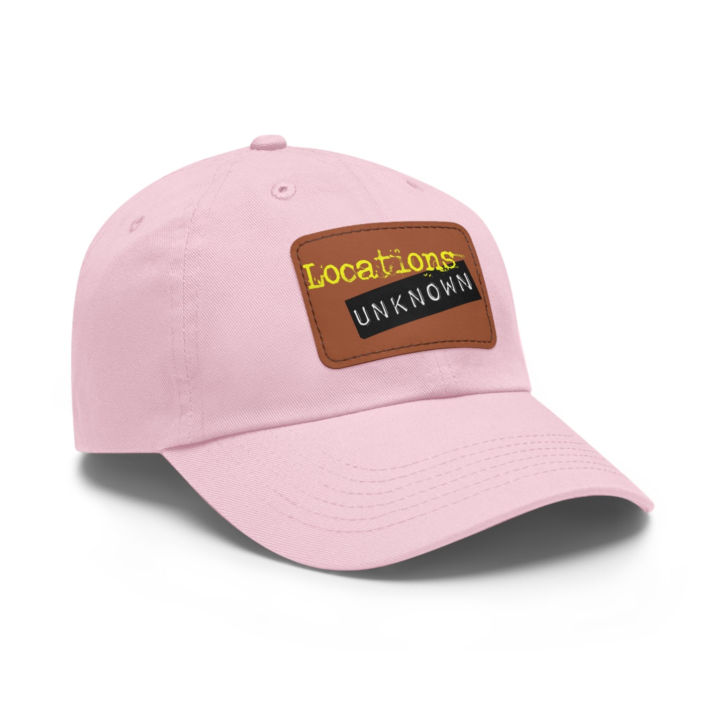 Dad Hat with Leather Rectangle Patch