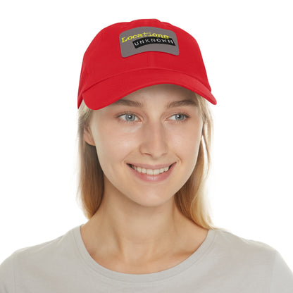 Dad Hat with Leather Rectangle Patch