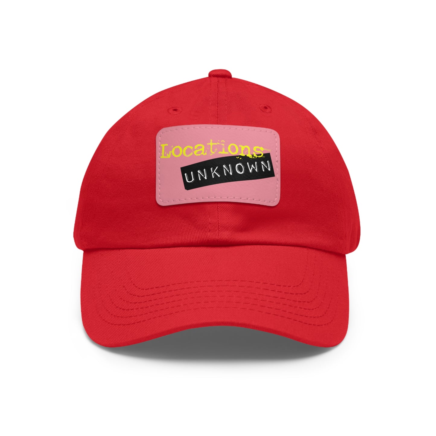 Dad Hat with Leather Rectangle Patch
