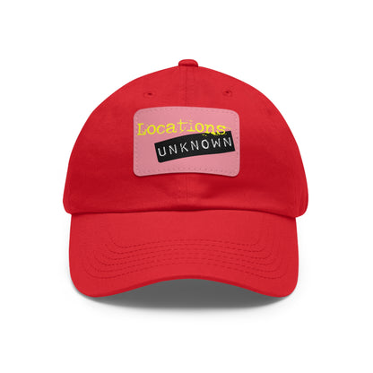 Dad Hat with Leather Rectangle Patch
