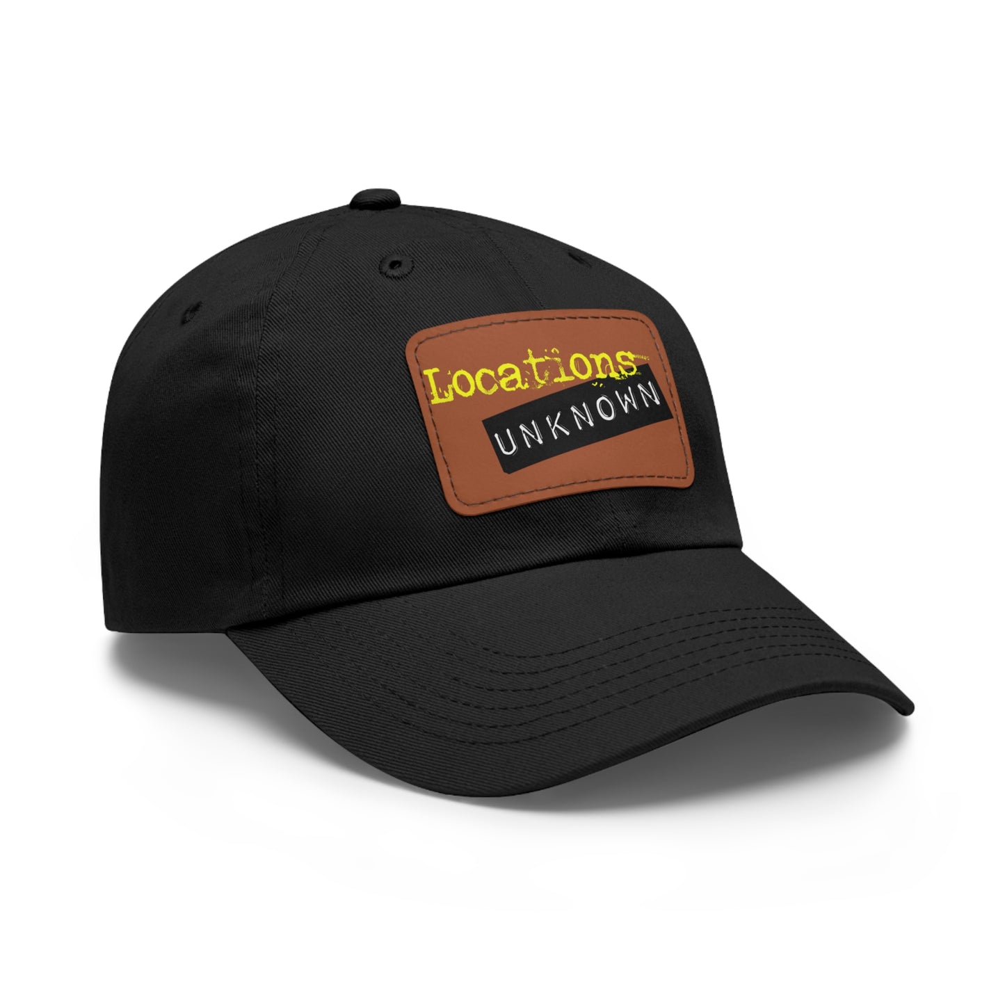 Dad Hat with Leather Rectangle Patch