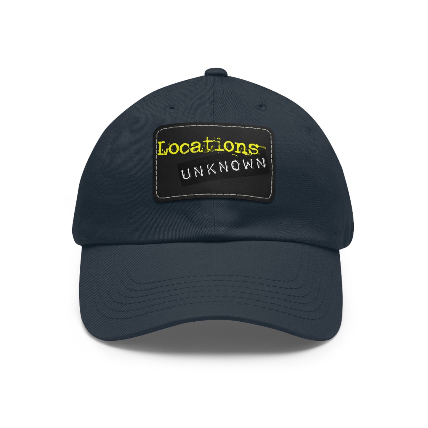 Dad Hat with Leather Rectangle Patch