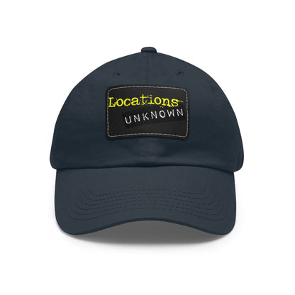 Dad Hat with Leather Rectangle Patch